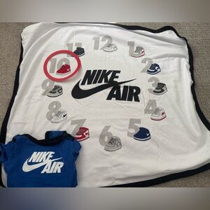 Nike baby Blanket with onesie